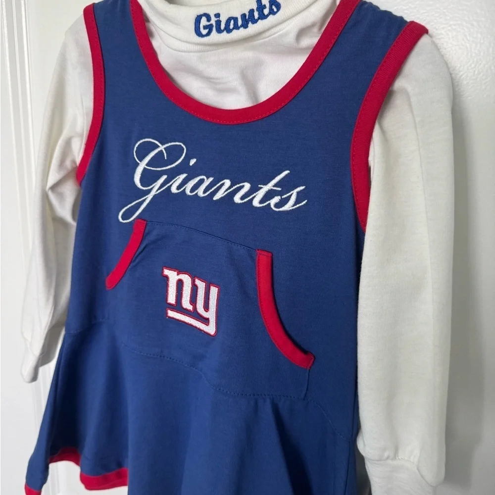 NWT NFL New York Giants Toddler Girl 2 Piece Outfit Size 2T - Picture 2 of 5